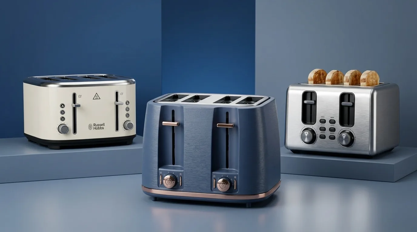 4-Slice Toaster Comparison: Big W Contempo vs Russell Hobbs Legacy vs Kmart Anko